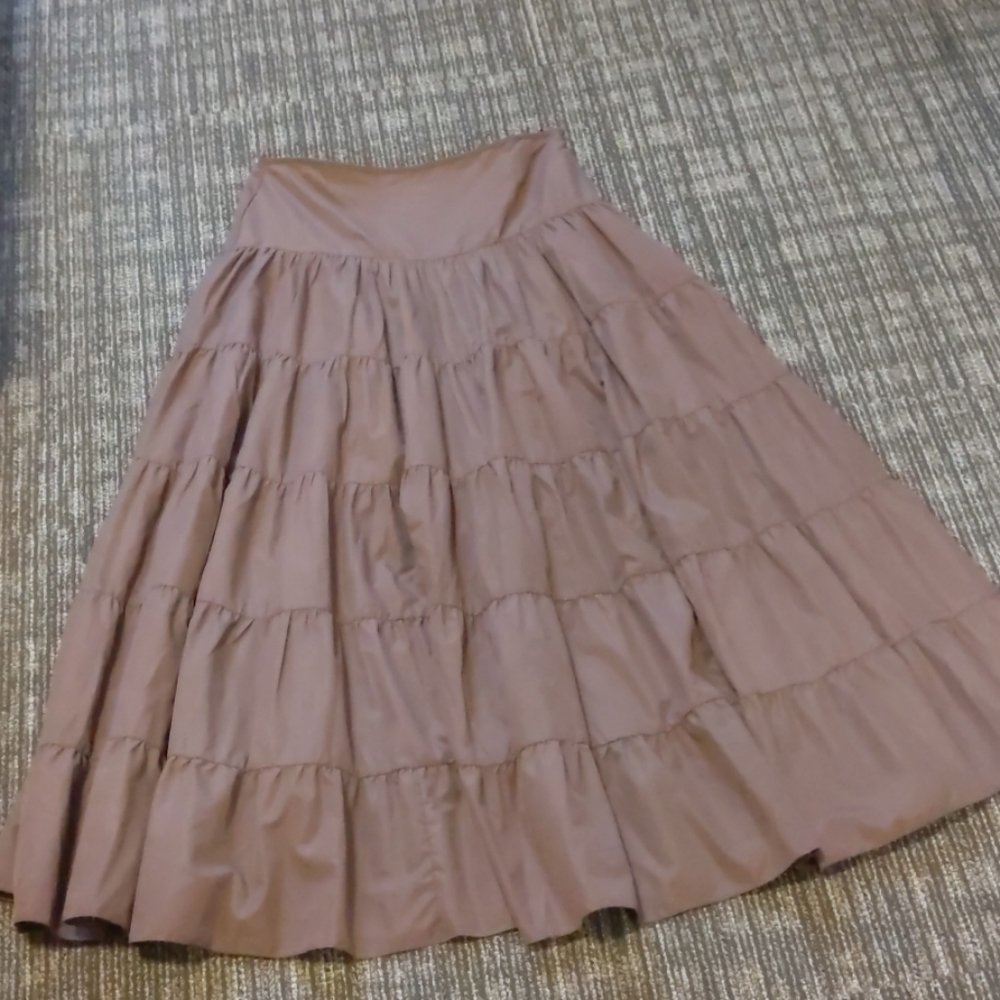 WD NY brown flowy skirt